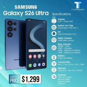 SAMSUNG Galaxy S26 Ultra (S948B) 256Go 5G * DS 6.9 Black (TCP 14€ in