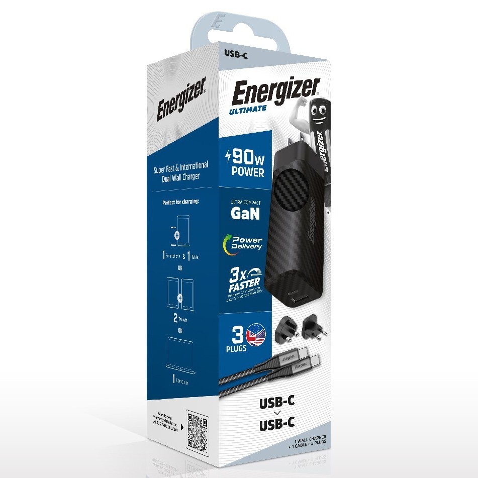 Energizer CS 90W+ USBC/C Cable Noir